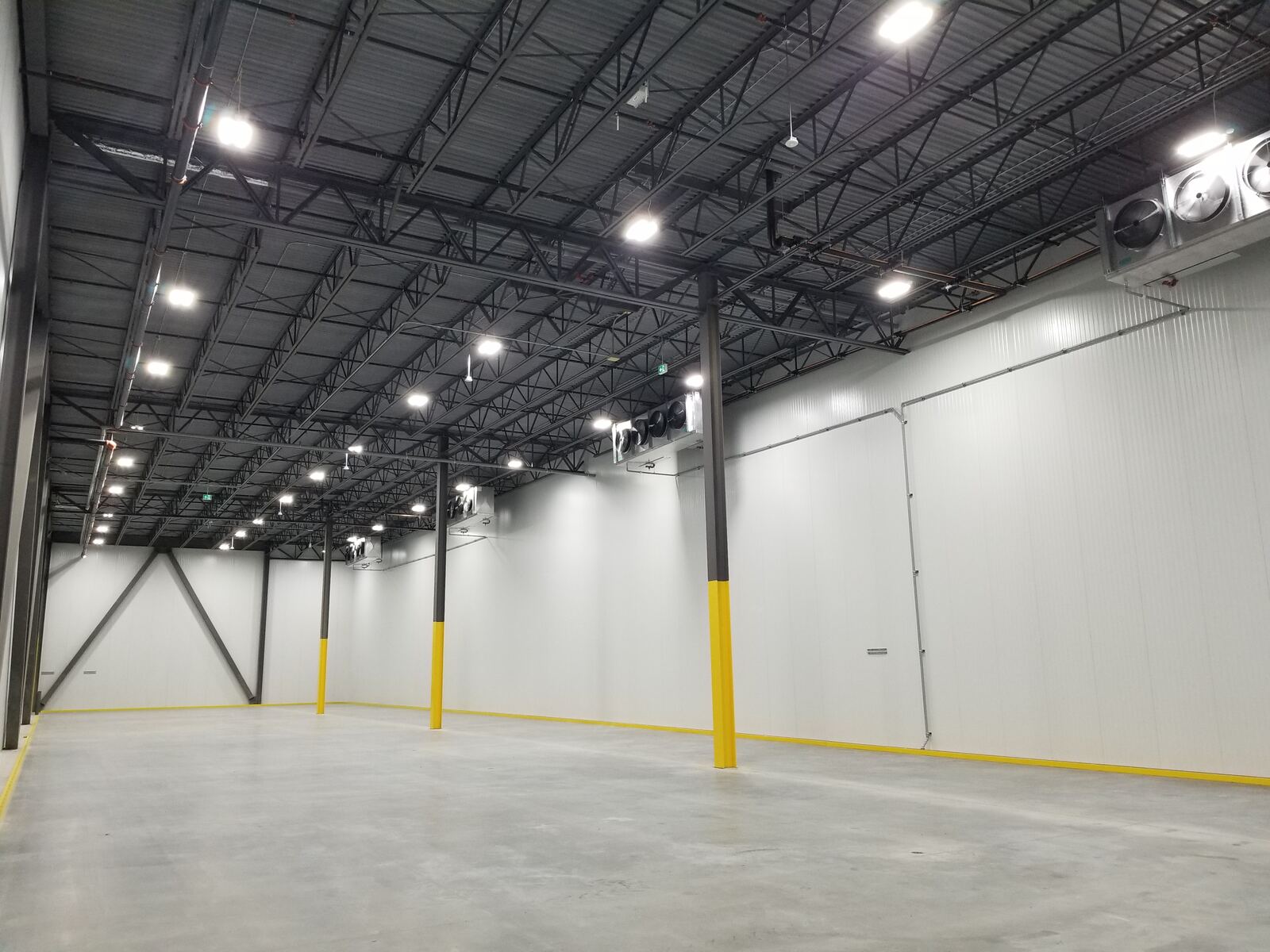 Cold storage warehouse evaporators
