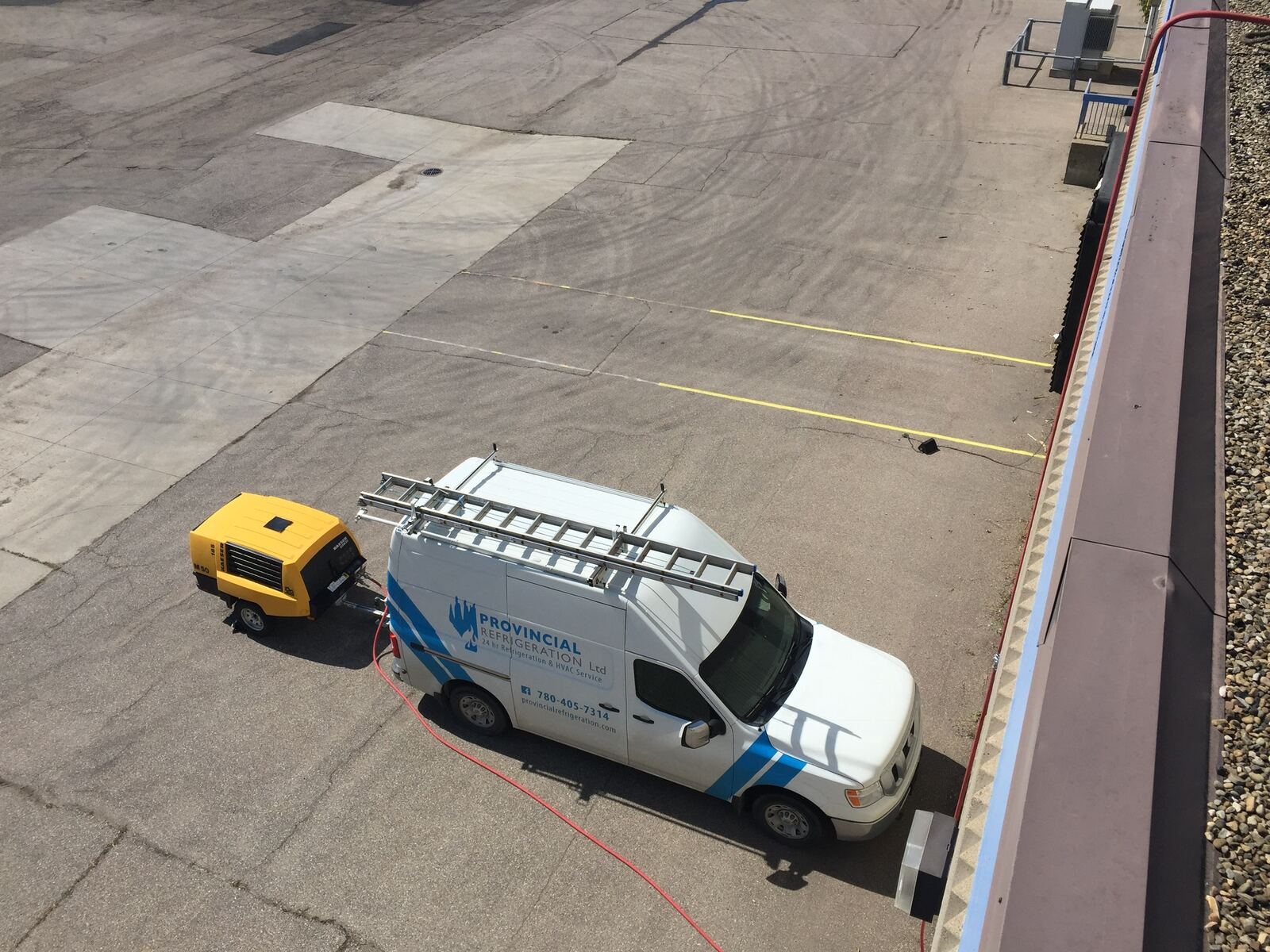 Service van portable compressor