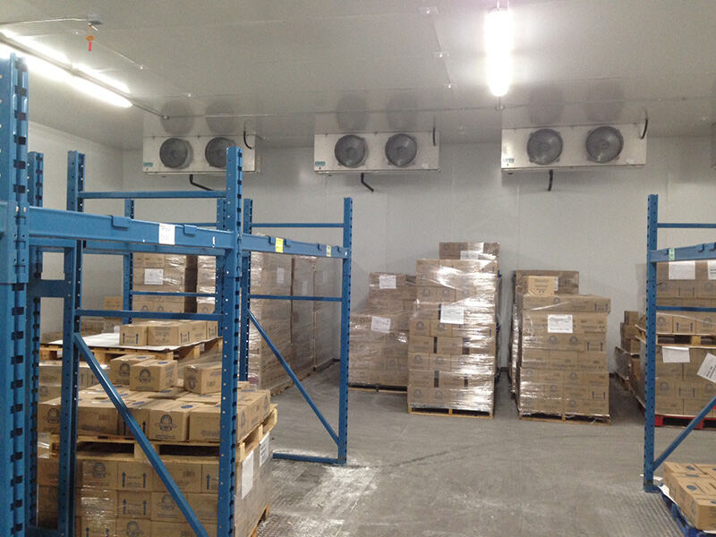 Walk-in cooler storage racking